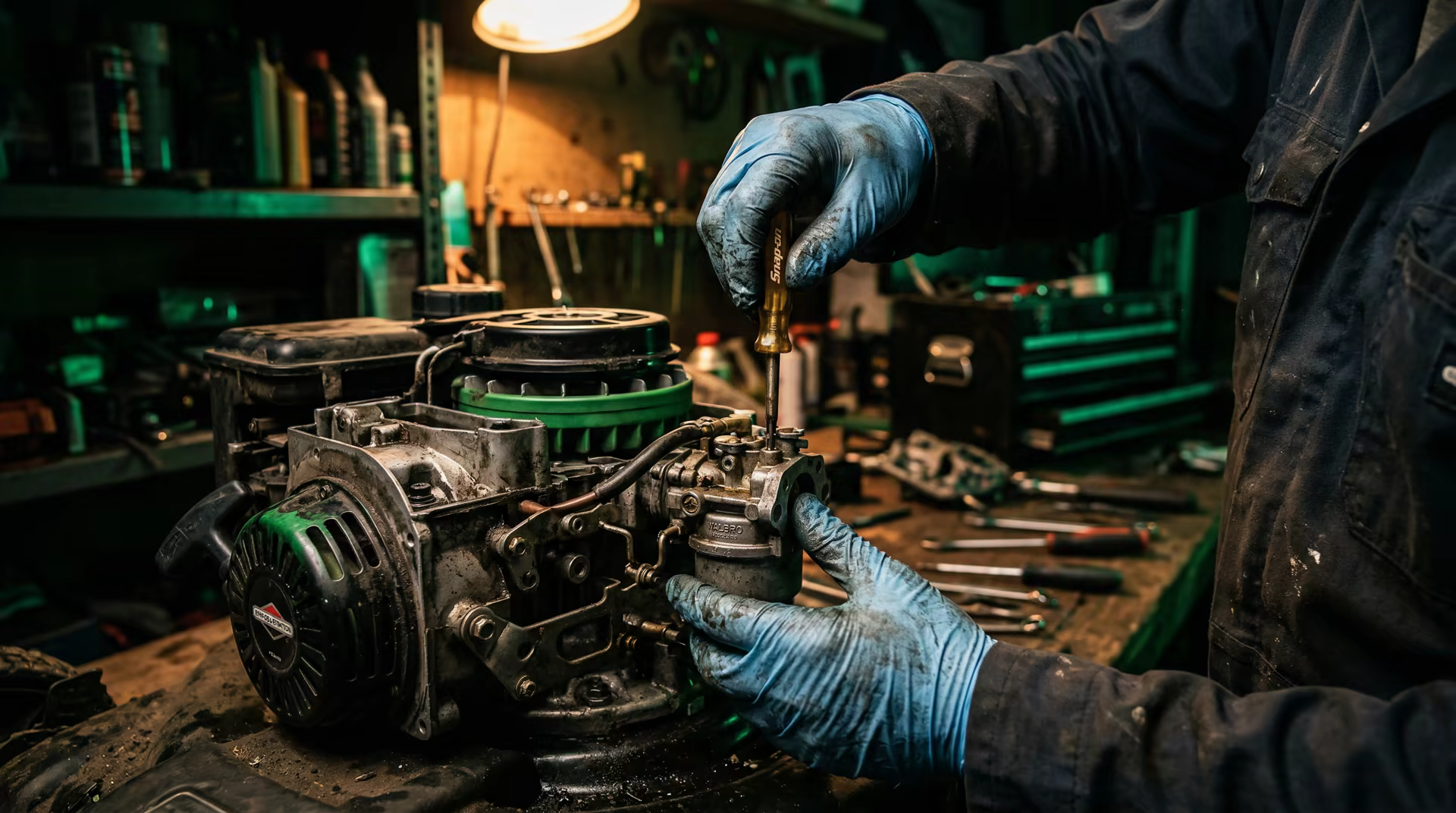 Engine repair workshop